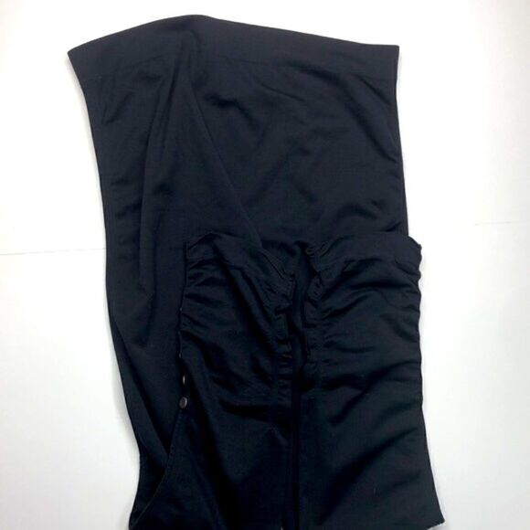 Nicole by Nicole Miller Black Leggings, Ribbed Seam and Buttons / Studs at Ankle - Picture 6 of 7